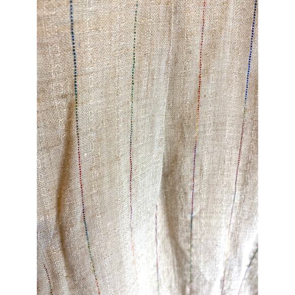 VINTAGE X LORD ISAAC for her Linen Striped Rainbow Pants Beach Large - Picture 2 of 7